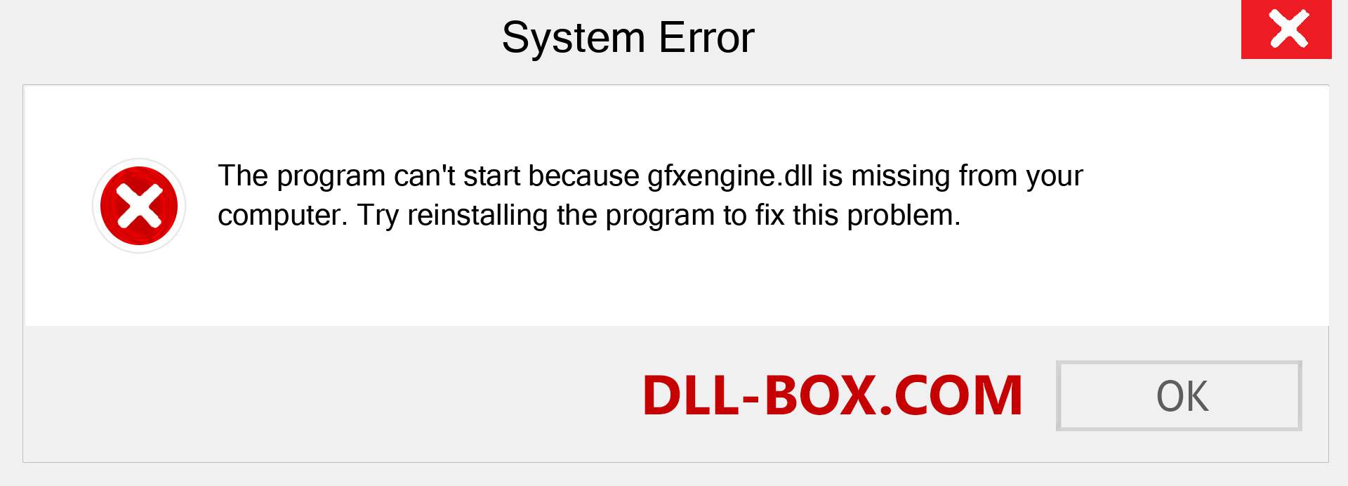  gfxengine.dll file is missing?. Download for Windows 7, 8, 10 - Fix  gfxengine dll Missing Error on Windows, photos, images